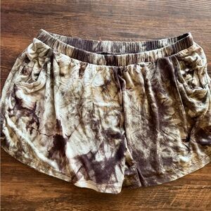 Tie-Dye Brown & Cream Comfort Shorts